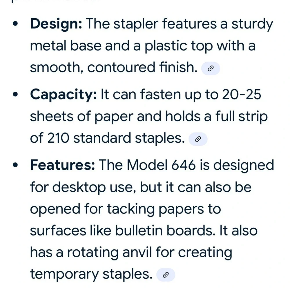 Swingline Black Stapler, model 646xx, Black